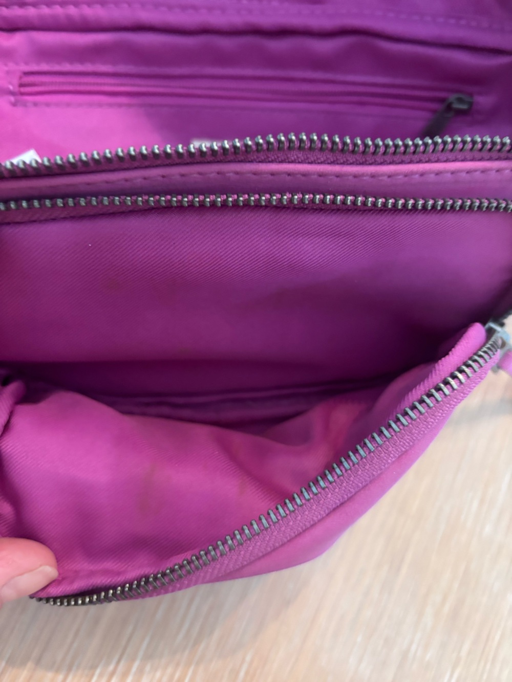 Fuchsia Pink Sling Bag - Minimal Crossbody Waist Pack - Picture 5 of 7